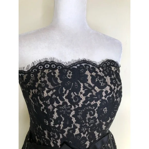 NWT Robert Rodriguez Neiman Marcus Target Black Lace Strapless Party Dress - Picture 9 of 16